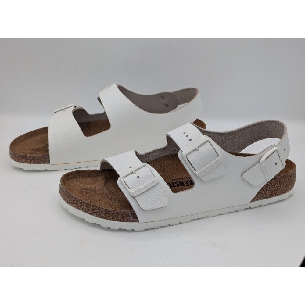 Birkenstock Milano Women's Sandals 10 EU 41 White Birko Flor Regular Cork